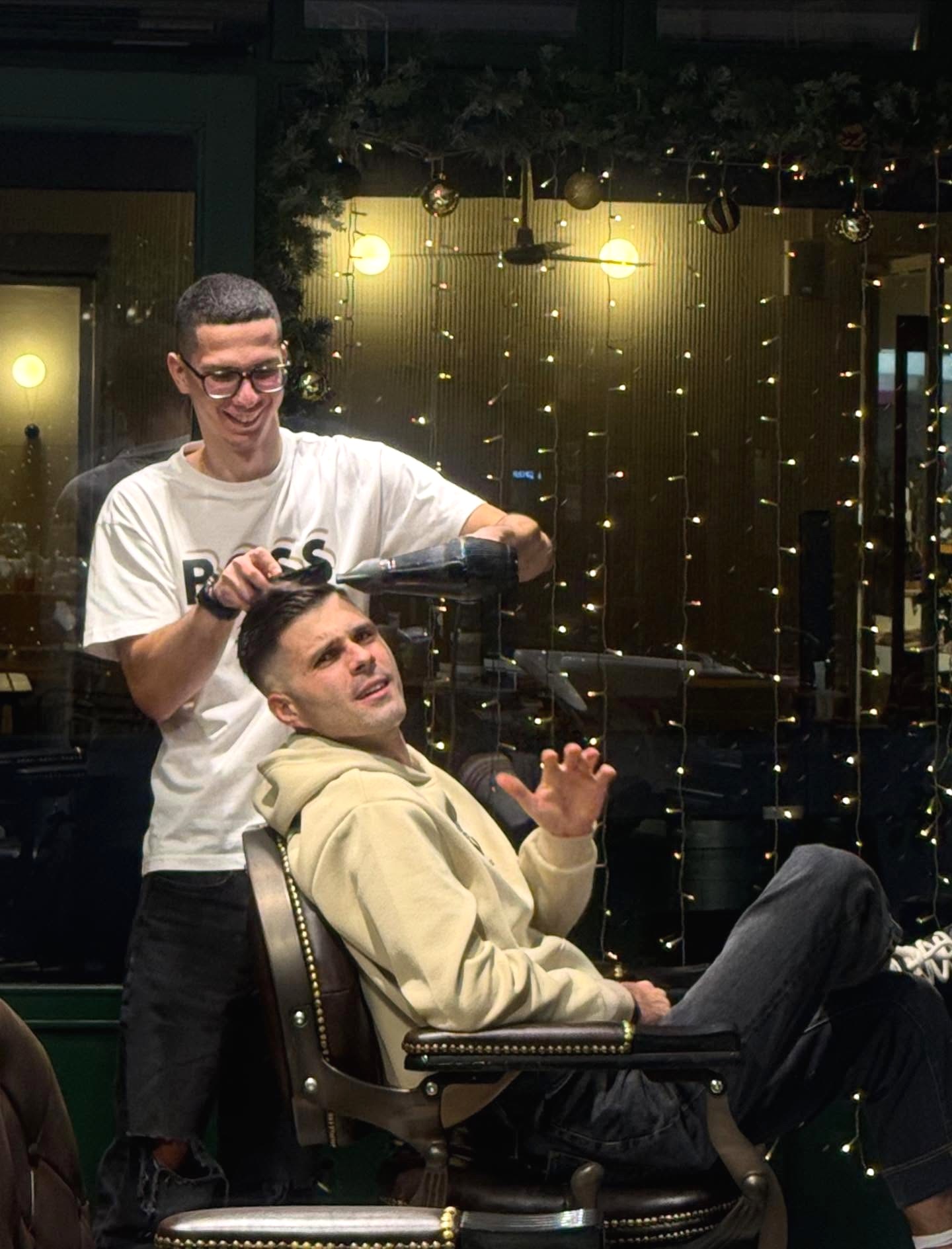 Styling at Barberians under the lights